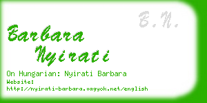 barbara nyirati business card